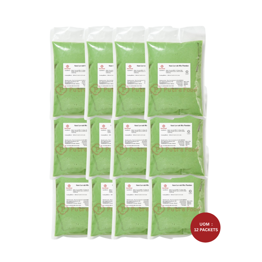 Nasi Lemak Mix Pandan 1kg (12pkt)