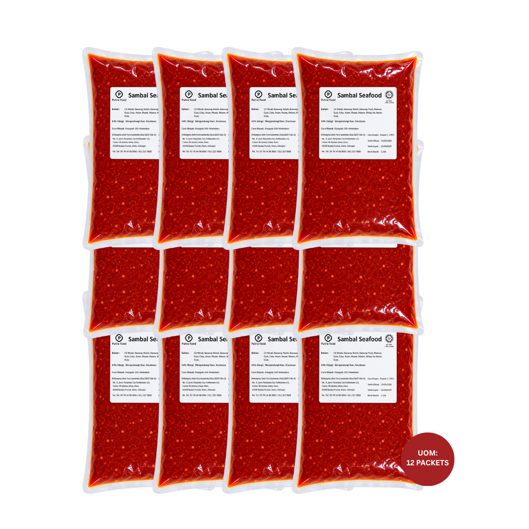 Sambal Seafood (Sotong, Udang, Ikan Bilis) 1kg (12pkt) [Pre Order - 4 Working Days]